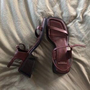 Vagabond Brown Heeled Sandals (Free People) NEVER WORN